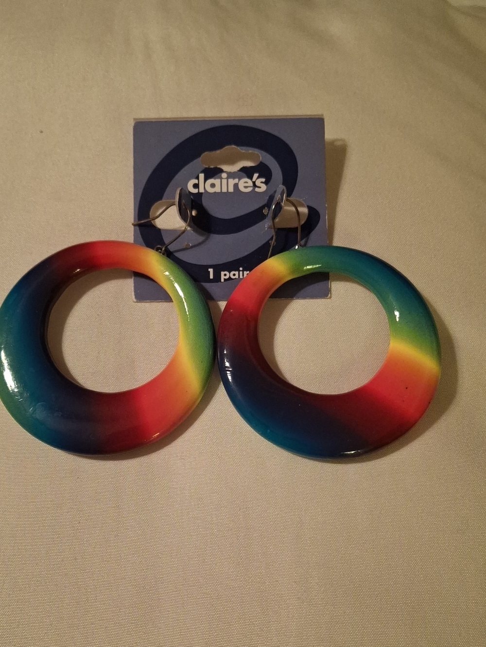 Claire's Multicolor Gradient Hoop Earrings